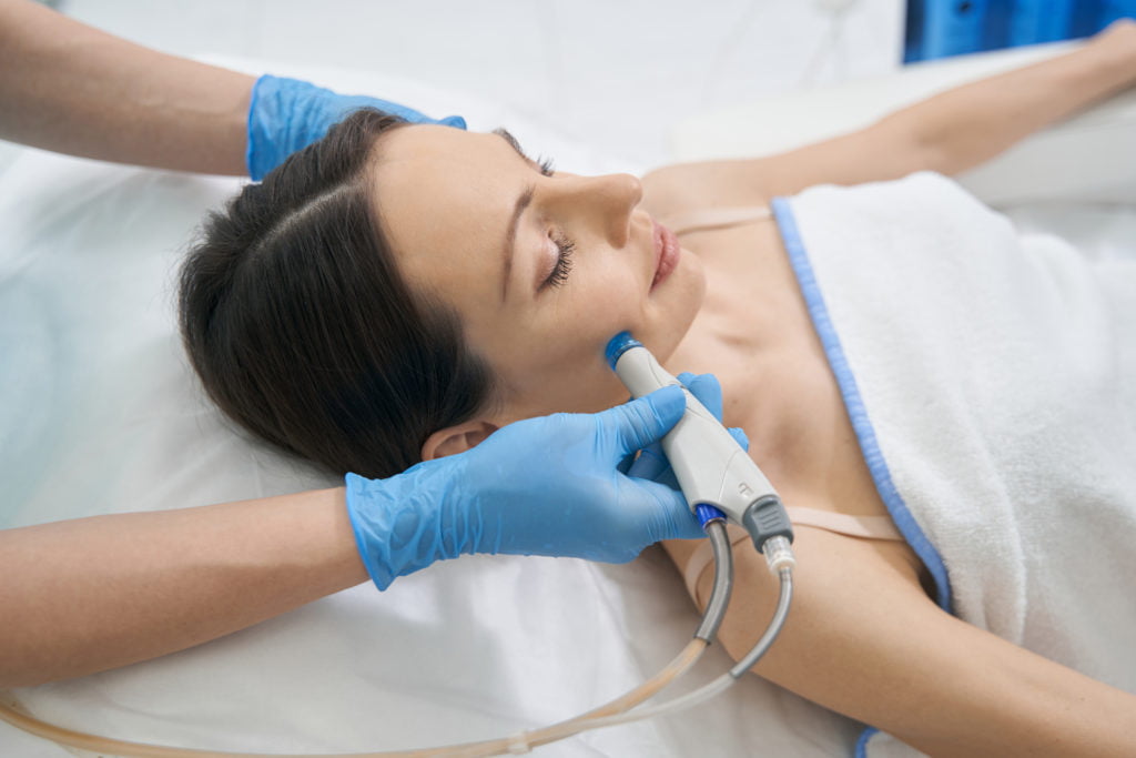 Woman Taking HydraFacial Treatment | CMA Primary Care & Medspa in Windsor & Hartford, CT
